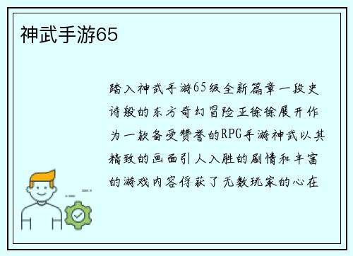 神武手游65
